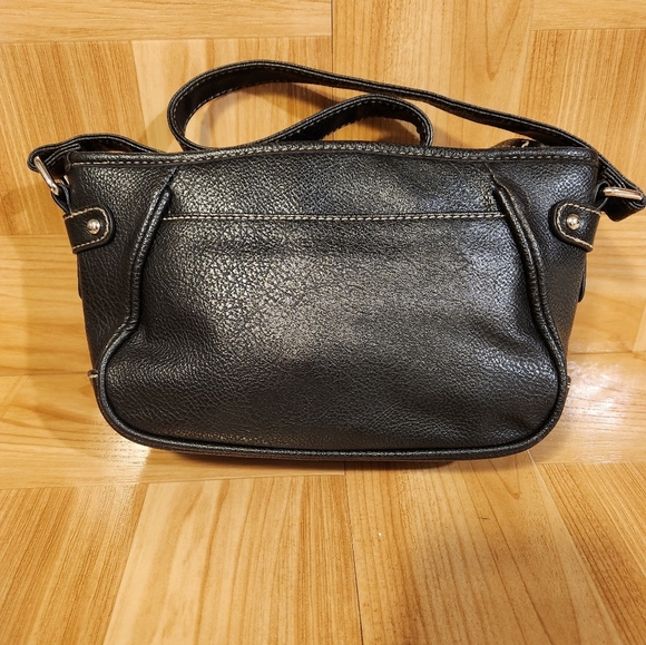 Rosetti Black Shoulder Bag with Zippered Closure - Picture 3 of 9